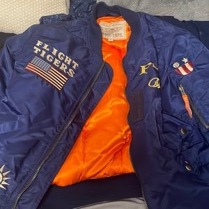 Blue bomber jacket